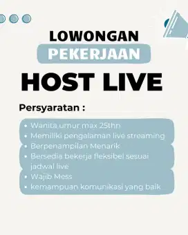 Lowongan Host live