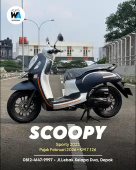 Unit Istimewa Honda Scoopy Sporty Tahun 2023 Cash/Kredit