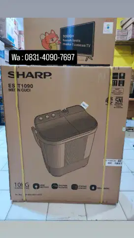 Mesin Cuci Sharp 10KG 2 Tabung Promo Terbatas Bisa Kredit