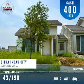Rumah Hoek RE Gold Murah Luas Tanah 198m di Citra Indah City Cileungsi