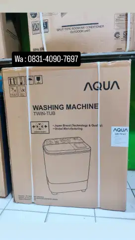Mesin Cuci Aqua 7KG 2 Tabung promo terbatas bisa kredit