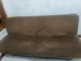Sofa bed bekas  warna coklat