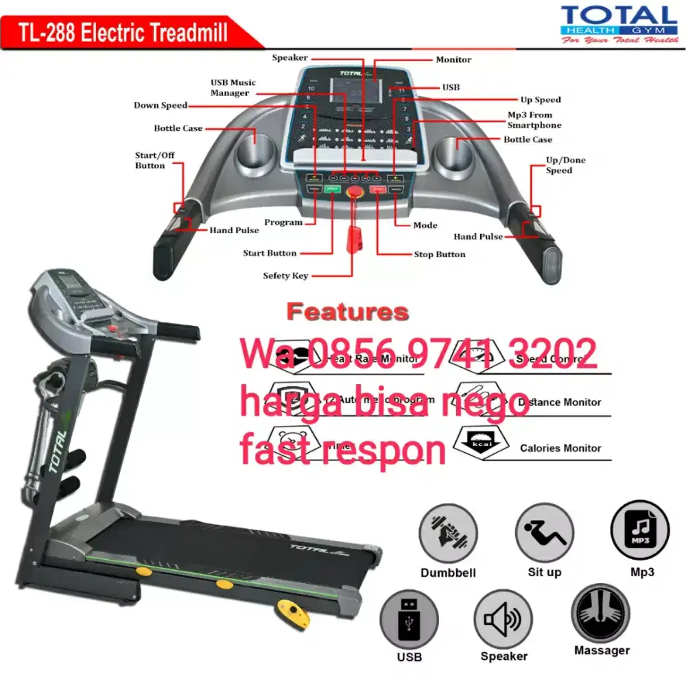 Treadmill elektrik tipe TF 288