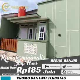 Rumah 2 kamar siap huni akses strategis dekat stasiun hanya 185 jutaan