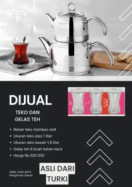 Jual Teko Teh khas Turki Ori