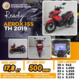 DP 500 YAMAHA AEROX 155 TH 2019 UNIT MULUS CASH KREDIT BERGARANSI