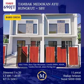 Rumah Tambak Medokan Ayu Rungkut Wonorejo Purimas Pandugo Gress SHM