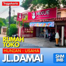 Rumah Bagus 2 Lantai JOGJA Jl Damai BONUS Toko Luas 440 m² SHM IMB