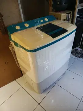 MESIN CUCI MERK POLITRON KAP 9KG NORMAL SIAP PAKAI