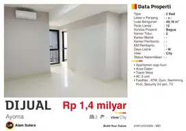 Dijual  Cepat Apartemen 2BR Unfurnished Ayoma di Ciater Serpong