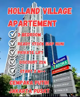 APARTEMEN HOLLAND VILLAGE CEMPAKA PUTIH UNIT BARU BISA KPR SIAP HUNI