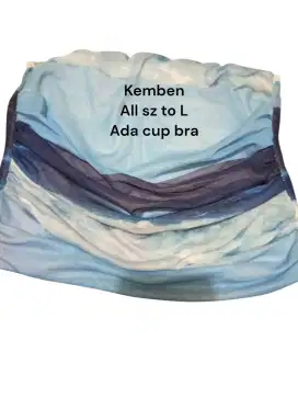 Kemben sexy ada cup bra ready 2 biru dan hijau