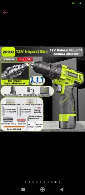 Zper bor baterai 12 v