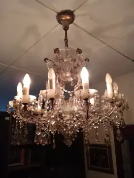 DIJUAL CHANDELIER / LAMPU GANTUNG BOHEMIA CHEKO ASLI SECOND