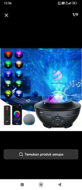 Lampu proyektor dengan speaker bluetooth