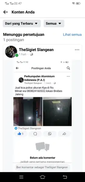 Kaca polos hitam