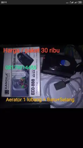 Aerator akuarium 1 lubang . Kondisi BARU