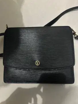 Louis Vuitton Black Epi Leather Grenelle Flap Shoulder Bag