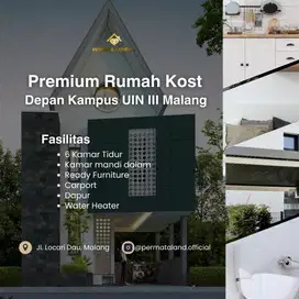 Dijual rumah kos depan kampus UIN full furniture