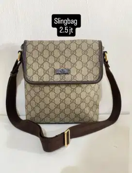 Jual Tas Gucci Slingbag Unisex Original Authentic Second Preloved LV