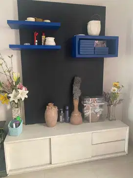 Dijual Buffet TV / Pajangan Kayu Asli Masih Bagus