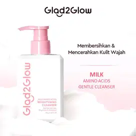 Glad2glow face wash milk amino acids 80 gr pemberih wajah face wajah