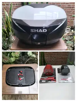 BACA DESKRIPSI Box Shad Sh39 white cover&backrest (bonus lampu tembak)