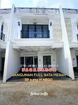 Rumah cluster siap huni dinding full bata merah + Rooftop