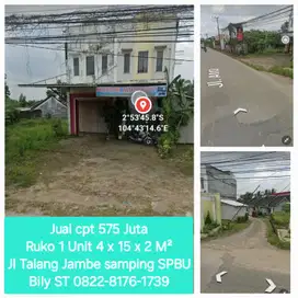 Ruko Talang Jambe + Tanah gudang 265 Murah Palembang