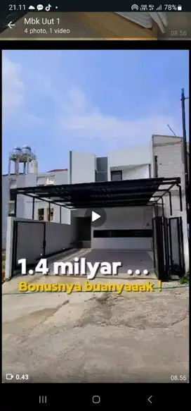 Rumah baru 2 lantai bangunan kokoh dekat kampus UII