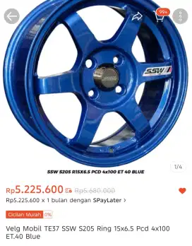 Velg SSW R15 pcd 4x100