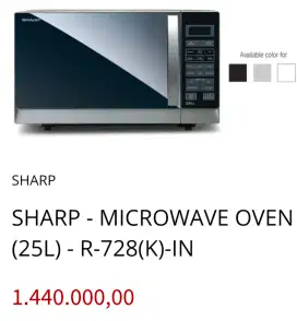 MICROWAVE SHARP 728 Jual Rugi!
