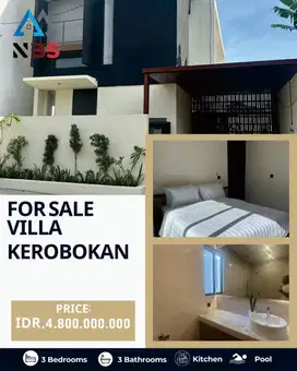 Dijual Villa Cozy Modern Private Pool Lokasi Kerobokan