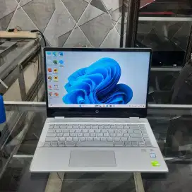 HP Pavilion x360, Core i3 Gen 8, VGA 2GB, RAM 8GB, SSD 128GB, HDD 1TB