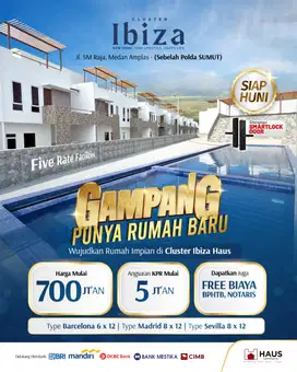 Villa Cluster Ibiza Tipe Barcelona Jalan SM Raja Medan Amplas