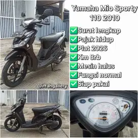 Motor Yamaha Mio Sporty 110 2010 Surat Lengkap Pajak Plat Hidup