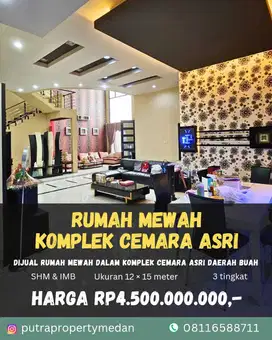 DIJUAL RUMAH MEWAH DALAM KOMPLEK CEMARA ASRI