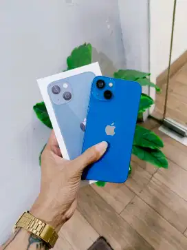iphone 13 128Gb inter biru fullset bekas seperti baru