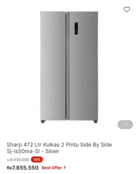 KULKAS SHARP SBS 472 LITER