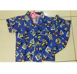 Piyama anak motif Mickey mouse biru barang baru bukan bekas