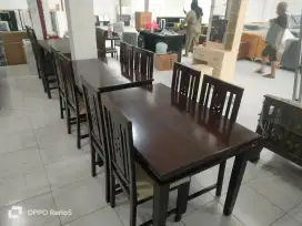 Meja makan kayu minimalis set 4 kursi