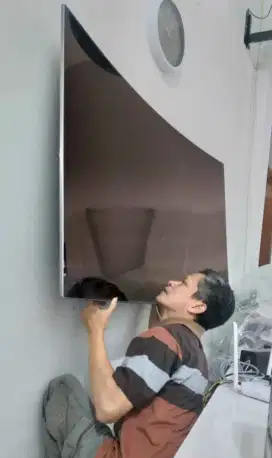 pasang & jual bracket buat gantungan tv led lcd di tembok rapih nyaman