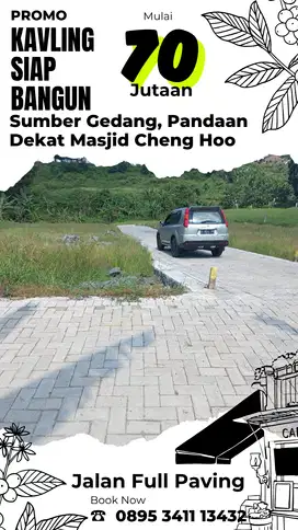 Tanah Kavling Premium Pandaan Dekat Chang Hoo