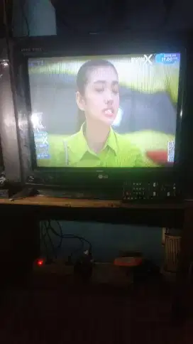 jual tv tabung LG 21 inc pearl black ultra slim + stb