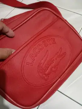 Tas Sling Bag Buaya Lacoste Merah Sale