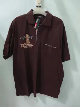 Kemeja Polo sport bordir jam gadang buttinggi