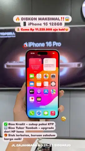 PROMO MAXIMAL IPHONE 15 128 GB GARANSI RESMI