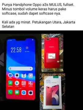 Handphone Oppo a3s MULUS full original