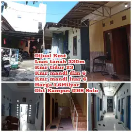 Dijual Kost dkt Kampus UNS Jebres Solo