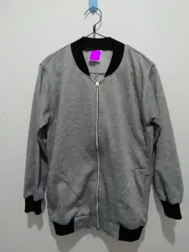 Jaket Casual warna Abu Muda - Adem lembut - NO MINUS